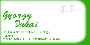 gyorgy dukai business card