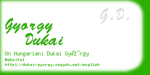 gyorgy dukai business card